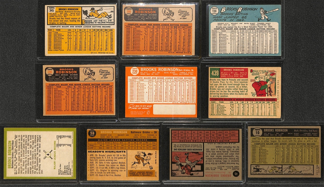 40+ 1950s-1970s Frank Robinson and Brooks Robinson Cards